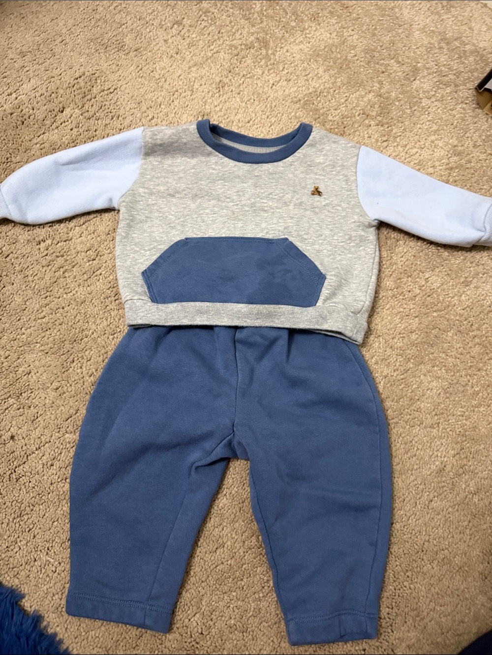 Baby Gap Baby Blue & Gray Two-Piece Sweat Set